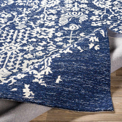 Poole Navy Wool Area Carpet - Ornate Home