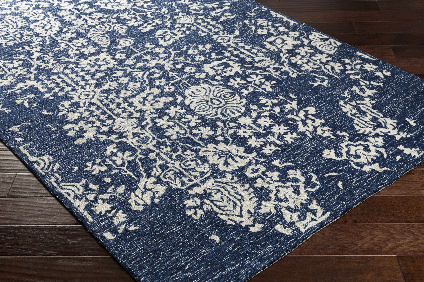Poole Navy Wool Area Carpet - Ornate Home