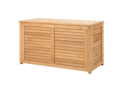 Poolside Teak Outdoor Storage Cushion Box - Ornate Home