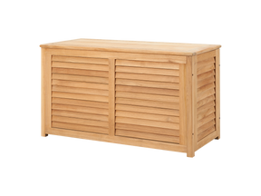 Poolside Teak Outdoor Storage Cushion Box - Ornate Home