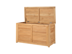 Poolside Teak Outdoor Storage Cushion Box - Ornate Home