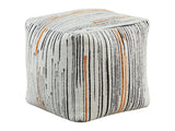 Poplar Multi-color Pouf - Ornate Home