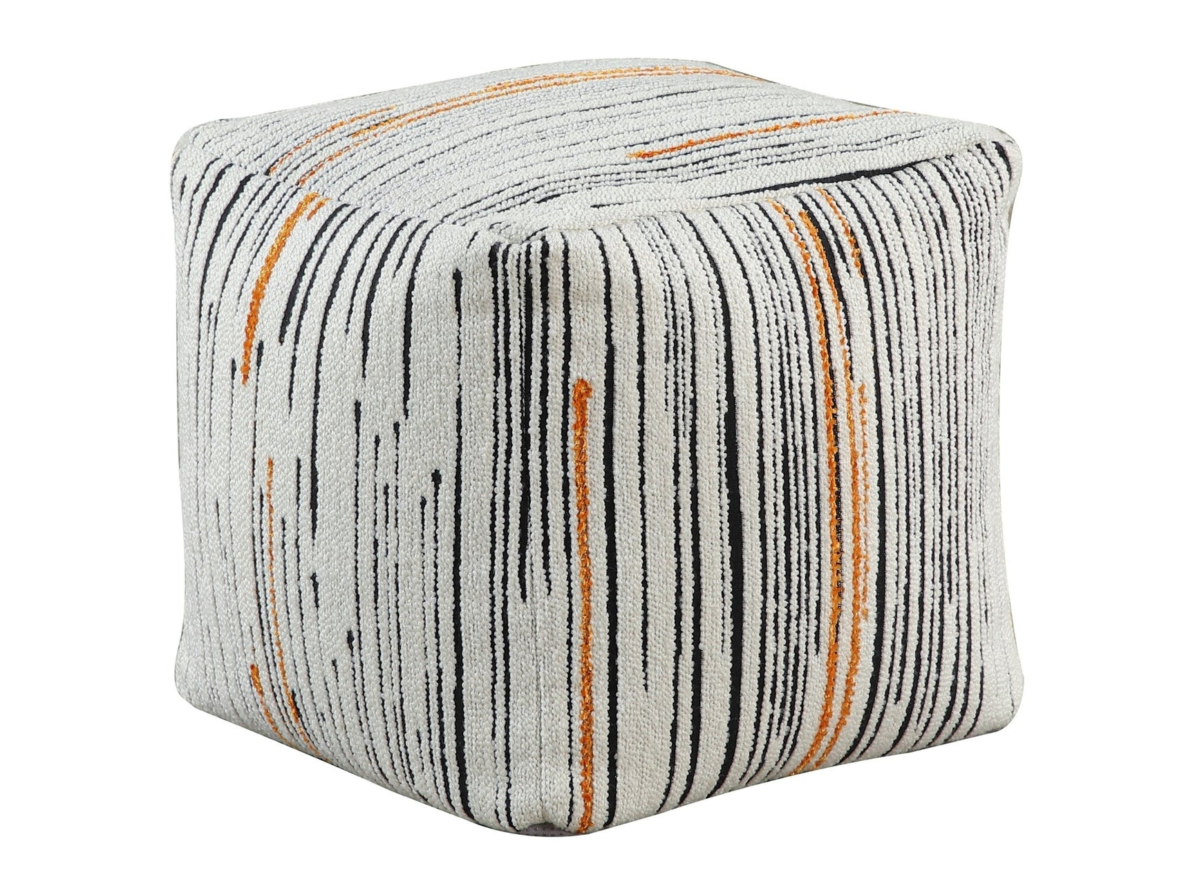 Poplar Multi-color Pouf - Ornate Home