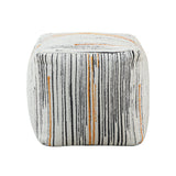 Poplar Multi-color Pouf - Ornate Home
