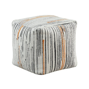 Poplar Multi-color Pouf - Ornate Home