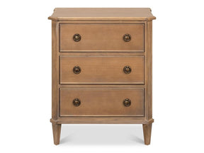 Poppin's Brown Three Drawer Chest - Ornate Home