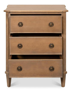 Poppin's Brown Three Drawer Chest - Ornate Home