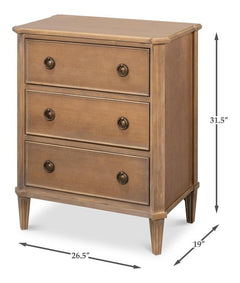 Poppin's Brown Three Drawer Chest - Ornate Home