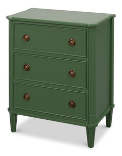 Poppin's Green 3 Drawer Chest - Ornate Home