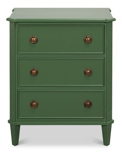 Poppin's Green 3 Drawer Chest - Ornate Home