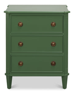 Poppin's Green 3 Drawer Chest - Ornate Home