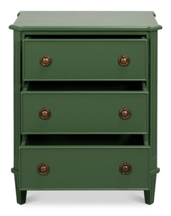 Poppin's Green 3 Drawer Chest - Ornate Home