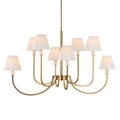 Poppins Brass 8 Light Chandelier - Ornate Home