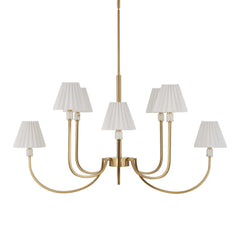 Poppins Brass 8 Light Chandelier - Ornate Home