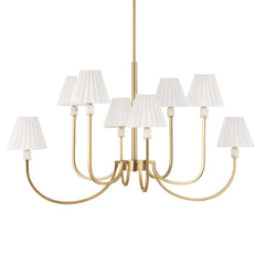 Poppins Brass 8 Light Chandelier - Ornate Home
