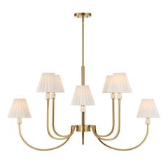 Poppins Brass 8 Light Chandelier - Ornate Home