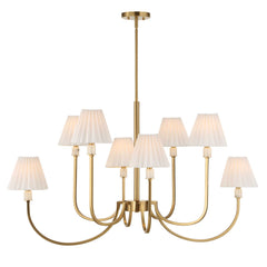 Poppins Brass 8 Light Chandelier - Ornate Home