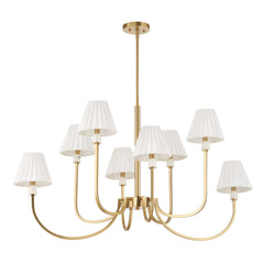 Poppins Brass 8 Light Chandelier - Ornate Home