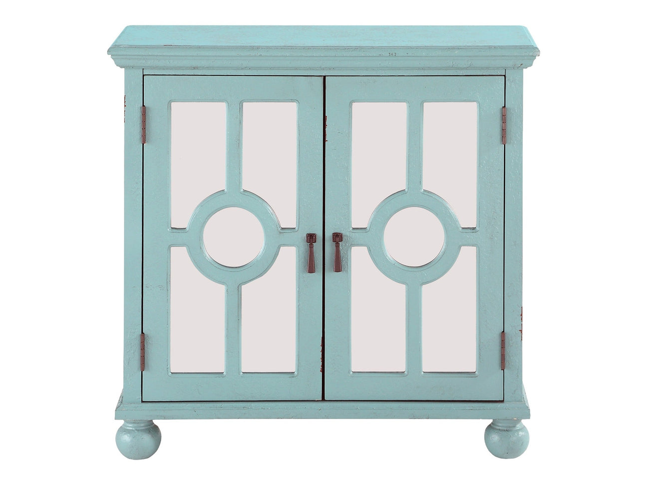 Poppy Antique Aqua Accent Chest - Ornate Home