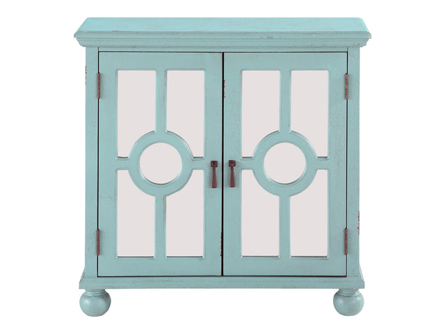 Poppy Antique Aqua Accent Chest - Ornate Home