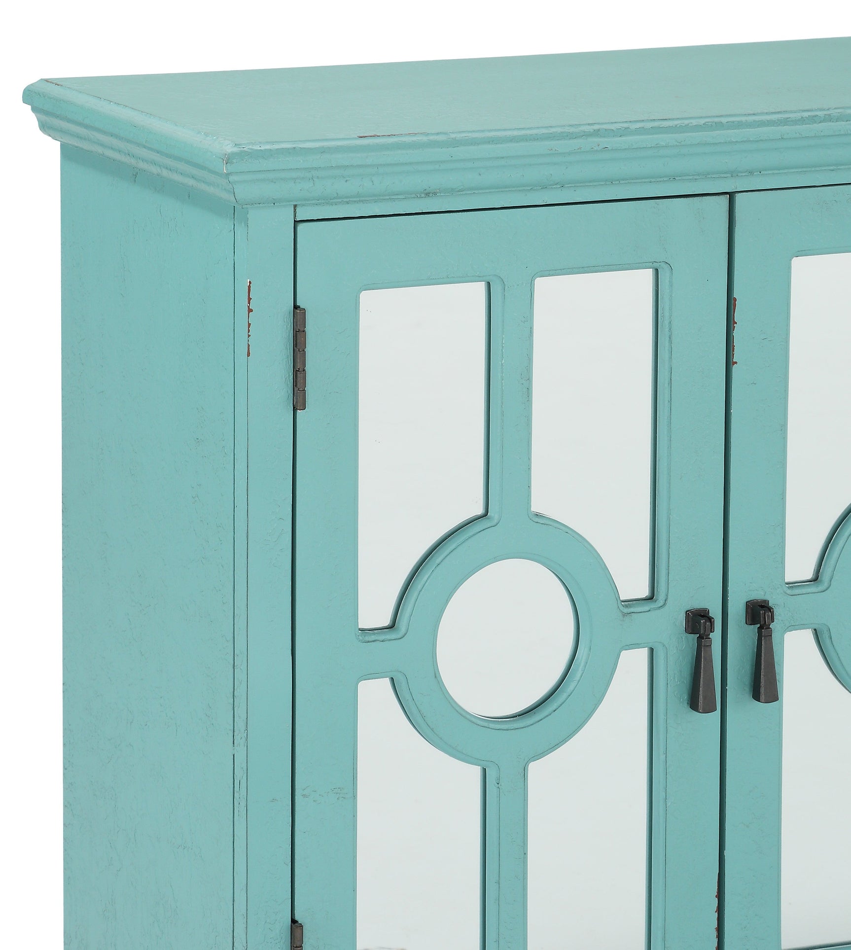 Poppy Antique Aqua Accent Chest - Ornate Home