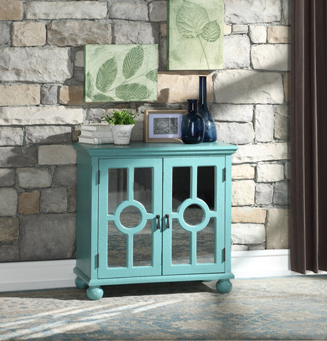 Poppy Antique Aqua Accent Chest - Ornate Home