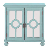 Poppy Antique Aqua Accent Chest - Ornate Home