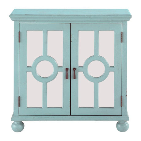 Poppy Antique Aqua Accent Chest - Ornate Home