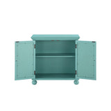 Poppy Antique Aqua Accent Chest - Ornate Home