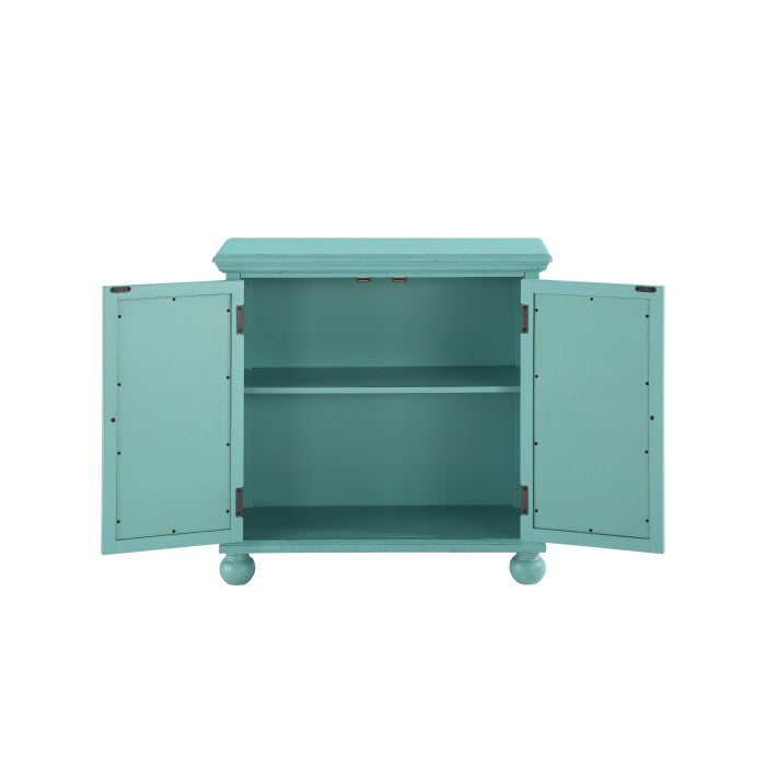 Poppy Antique Aqua Accent Chest - Ornate Home