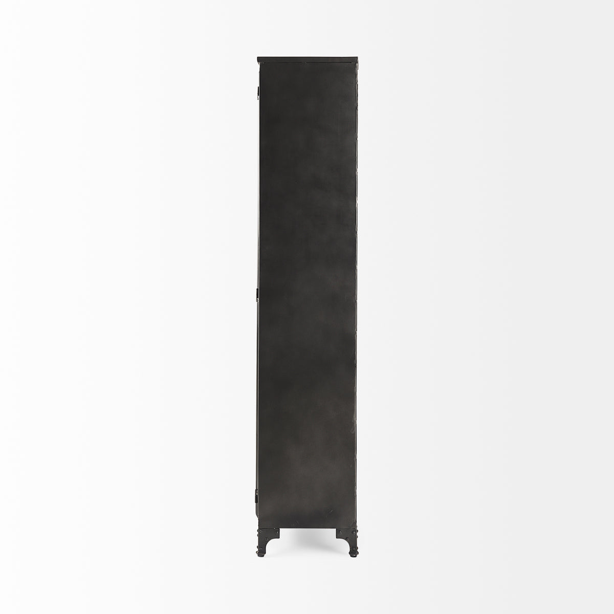 Poppy Black Metal with Glass Door Display Cabinet - Ornate Home