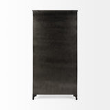 Poppy Black Metal with Glass Door Display Cabinet - Ornate Home