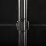 Poppy Black Metal with Glass Door Display Cabinet - Ornate Home