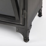 Poppy Black Metal with Glass Door Display Cabinet - Ornate Home