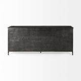 Poppy Black Metal with Glass Door Sideboard - Ornate Home