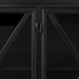 Poppy Black Metal with Glass Door Sideboard - Ornate Home