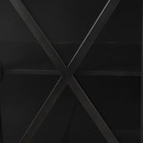 Poppy Black Metal with Glass Door Sideboard - Ornate Home