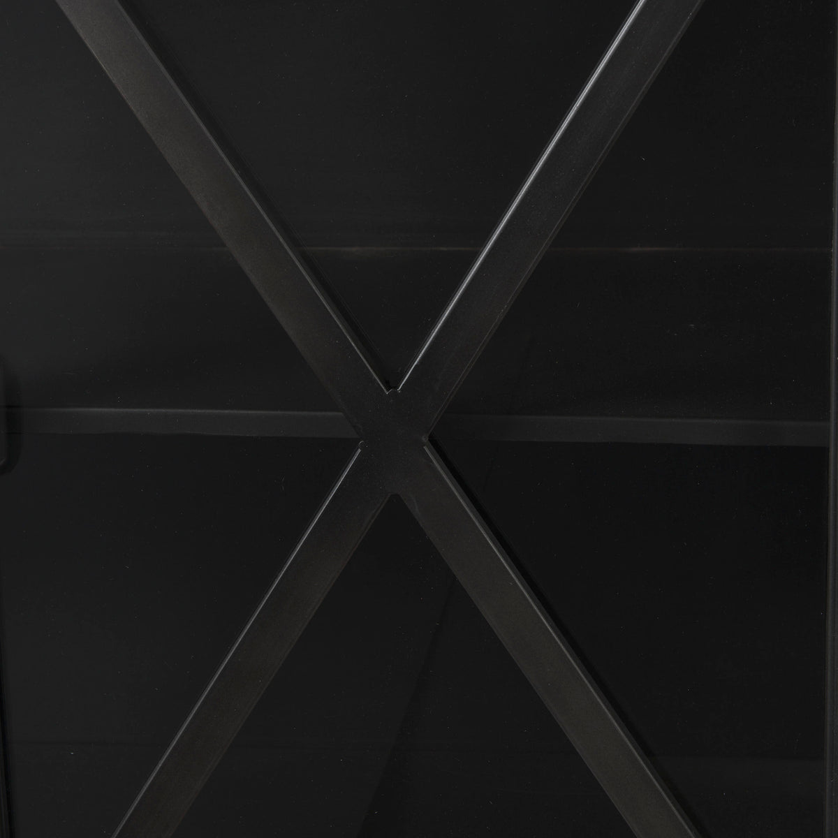 Poppy Black Metal with Glass Door Sideboard - Ornate Home