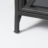 Poppy Black Metal with Glass Door Sideboard - Ornate Home