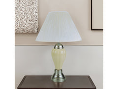 Porcelain Ivory Satin Nikel 26" Table Lamp (Set of 12) - Ornate Home