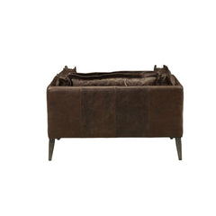 Porchester Distress Chocolate Leather Chair - Ornate Home
