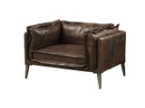 Porchester Distress Chocolate Leather Chair - Ornate Home