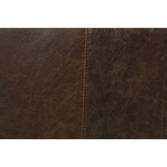 Porchester Distress Chocolate Top Grain Genuine Leather Sofa - Ornate Home