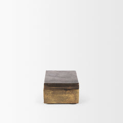 Porschia Antiqued Gold Small Metal Decorative Box - Ornate Home