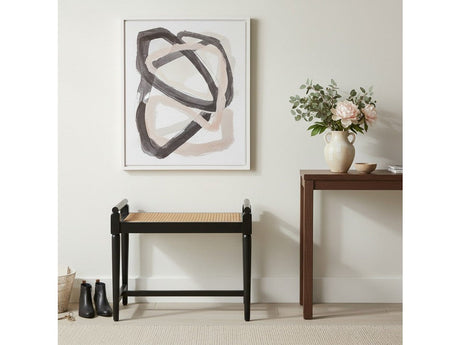 Port Royal Black/Tan Accent Bench - Ornate Home