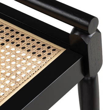 Port Royal Black/Tan Accent Bench - Ornate Home