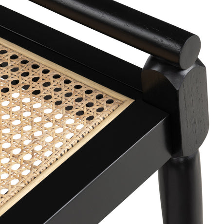 Port Royal Black/Tan Accent Bench - Ornate Home