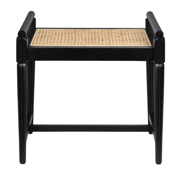 Port Royal Black/Tan Accent Bench - Ornate Home