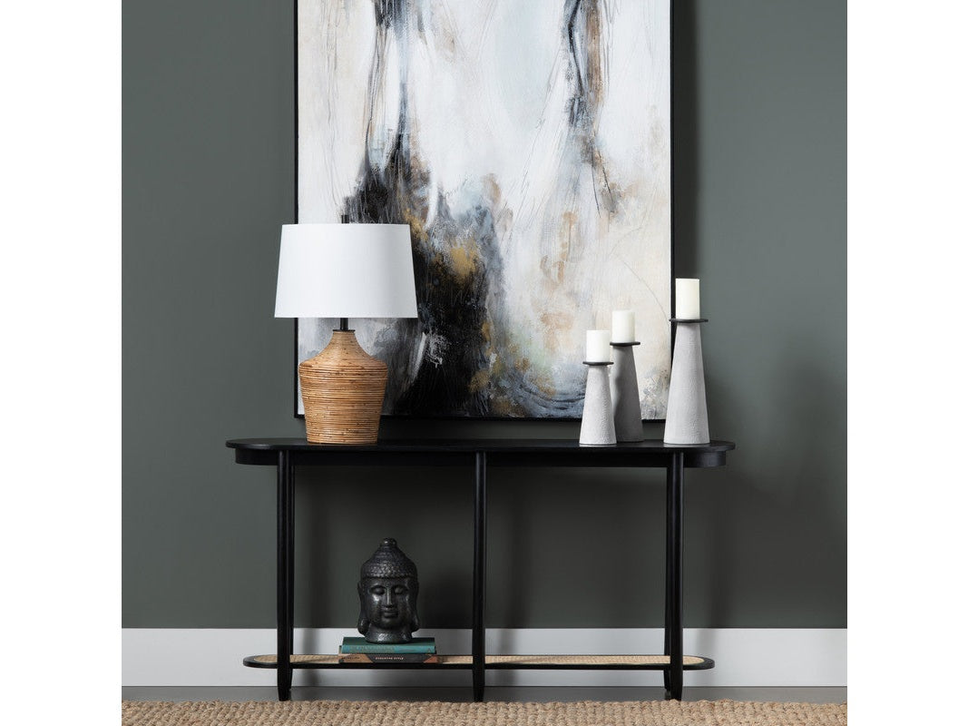 Port Royal Black/Tan Console Table - Ornate Home