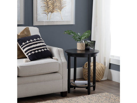 Port Royal Black/Tan End Table - Ornate Home